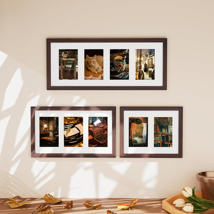Vittanly 11x14 Collage Picture Frame, Displays 5Pcs 4x6 Pictures with Mat or 1Pcs 11x14 without Mat for Wall Mounting, Picture Frames Collage Wall Decor in Black, 1 Pack