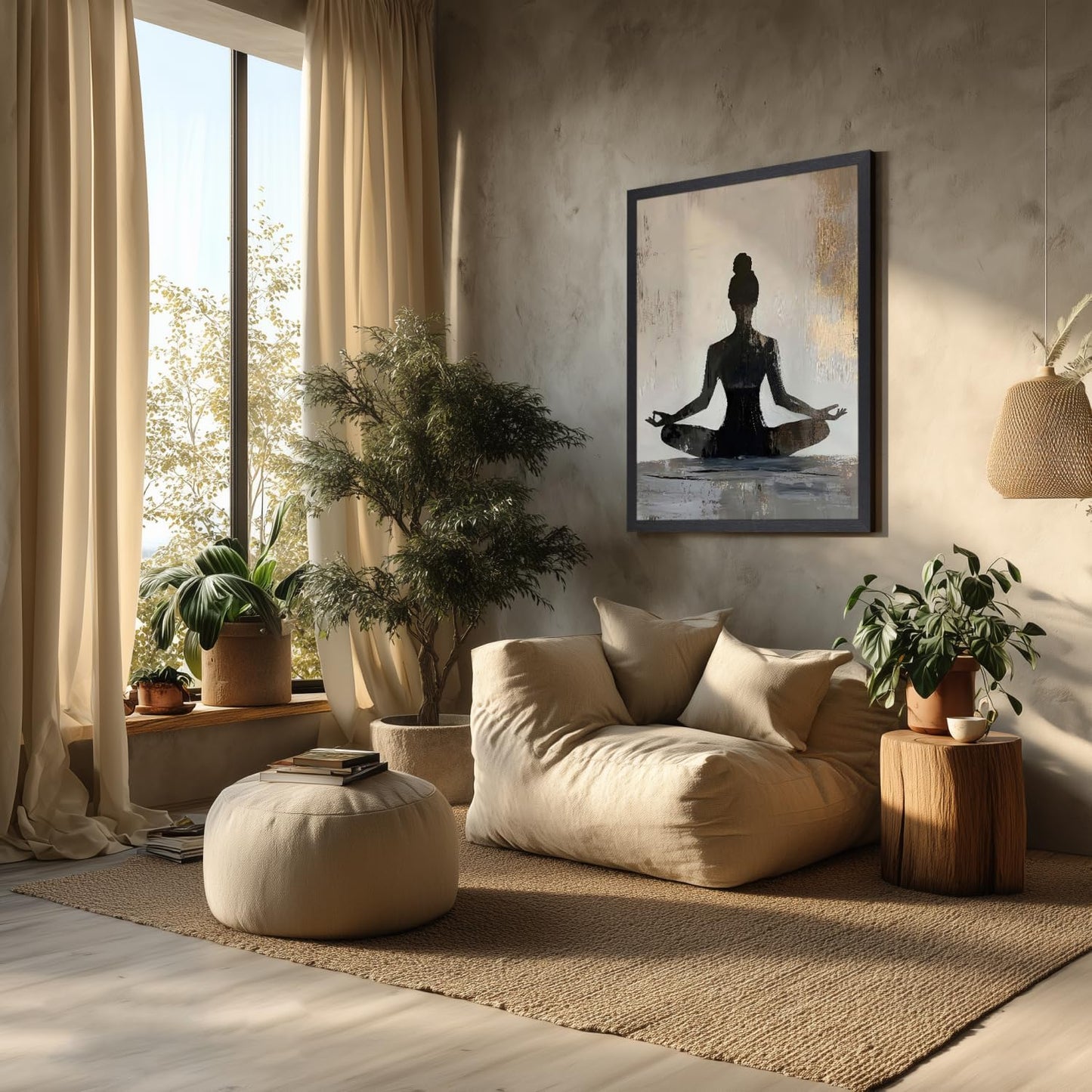 GELDSTEI Calm Zen Botanical Canvas Wall Art, White Lotus Blooming on Stones in Water Aesthetic Pictures, Yoga Spa Meditation Room Decor, Modern Spiritual Poster Prints for Zen Office Framed Set of 3, Each 12x16 Inch