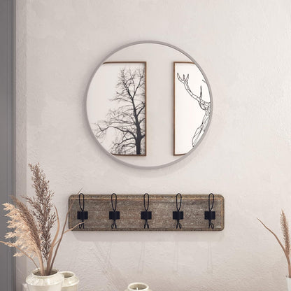 Gold Circle Wall Mirror 24 Inch Round Wall Mirror for Entryways, Washrooms, Living Rooms and More (Gold, 24")
