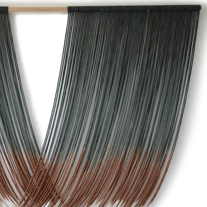 Flber Macrame Wall Hanging Boho Wall Decor Tapestry Dip Dyed Ombre Moss Green Handmade Wall Art Woven Cotton Rope Backdrop with for Bedroom Living Room, 57" W x 39" L