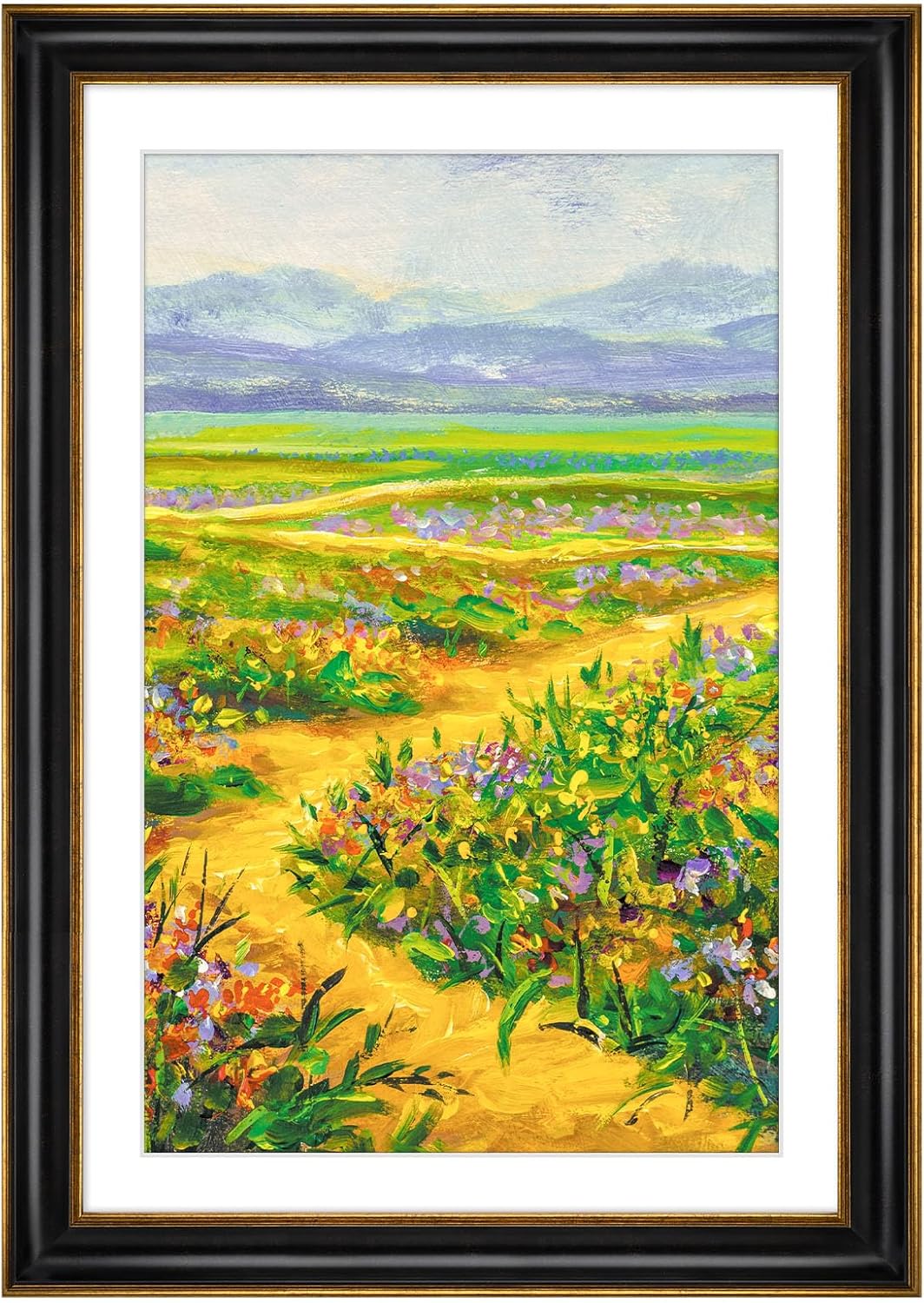 Golden State Art, 11x14 Photo Frame with Mat for Pictures 8x10 and Real Glass (Dark Gold Brown & Bronze Pewter Panel with White Color Mat, 1.25 Inch Frame Border)
