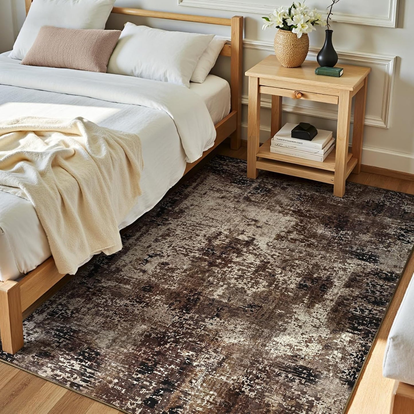 Ompaa 2x6 Rug Runners for Hallways Kitchen Runner Rug Non Slip Washable Grey Long Runner Rugs with Rubber Backing Soft Abstract Carpet Runner for Hallways, Kitchen, Bedroom, Bathroom, Entryway - Colors A