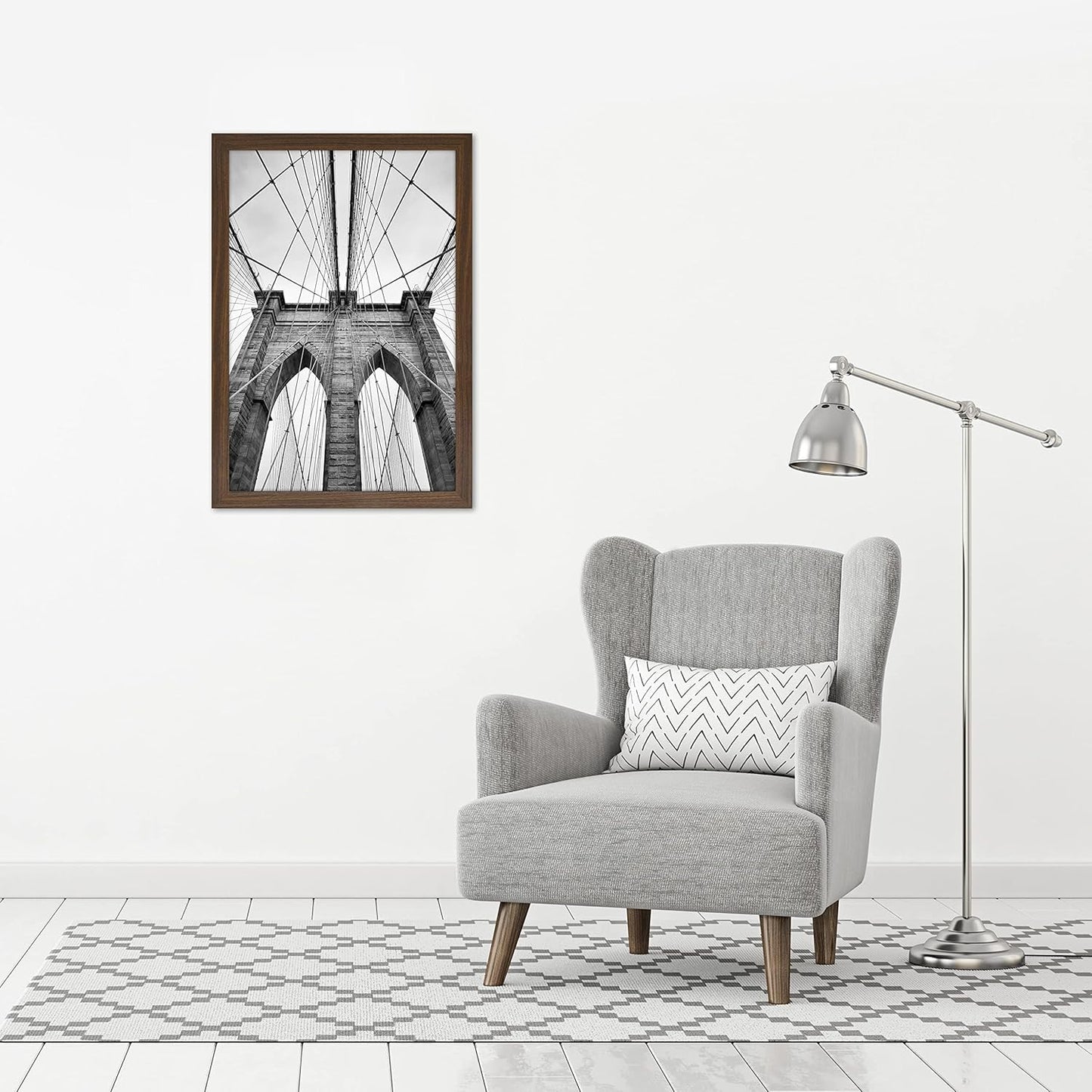 Americanflat 16x20 Picture Frame with Polished Plexiglass - Black Picture Frame - Wide Photo Frames Made of Engineered Wood for Vertical or Horizontal Wall Display - Epic Collection - Black - Colors C