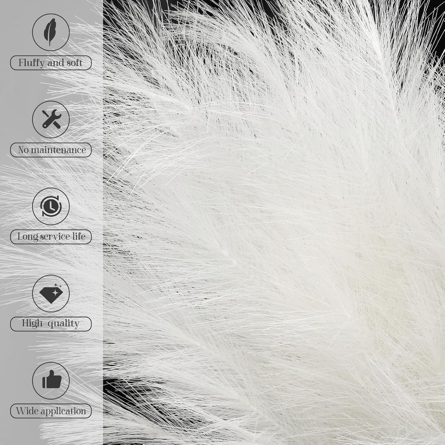 Ouddy Decor 8 Pcs Faux Pampas Grass Decor 38''/97cm Tall Artificial Large Pompous Pompas Floral Fluffy Fake Plants Floor Vase Filler for Wedding Kitchen Home Boho Decorations, Mixed Beige