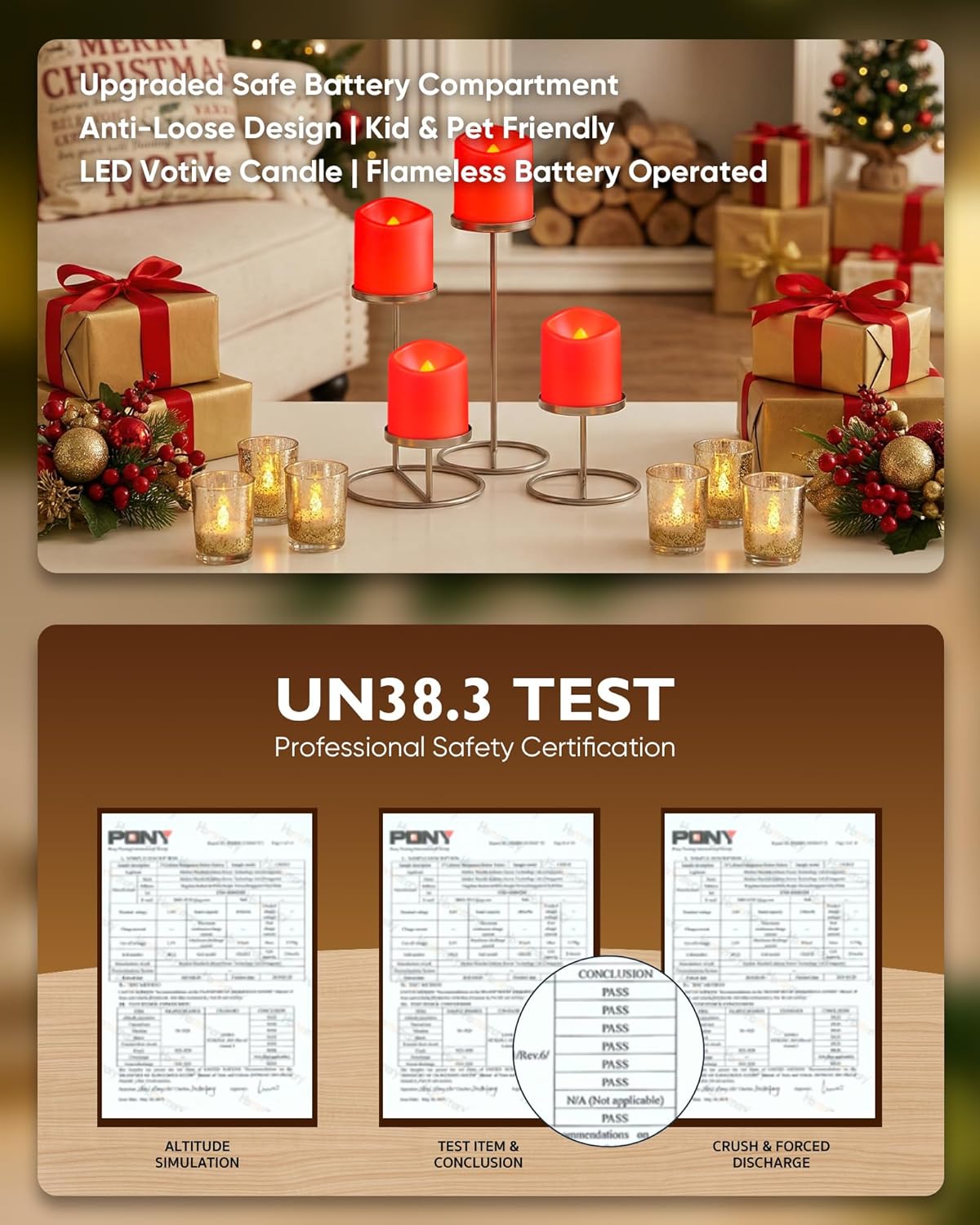 Homemory 24Pack Flickering Flameless Votive Candles,200+Hour Electric Fake Candles,Battery Operated LED Tealight for Wedding,Outdoor,Table,Halloween,Christmas Decor(Warm White,Battery Included)