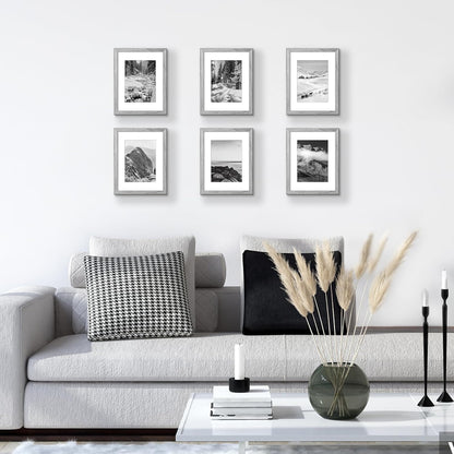 upsimples 8x10 Picture Frame, Display Pictures 5x7 with Mat or 8x10 Without Mat, Wall Hanging Photo Frame, Black, 1 Pack - Colors B
