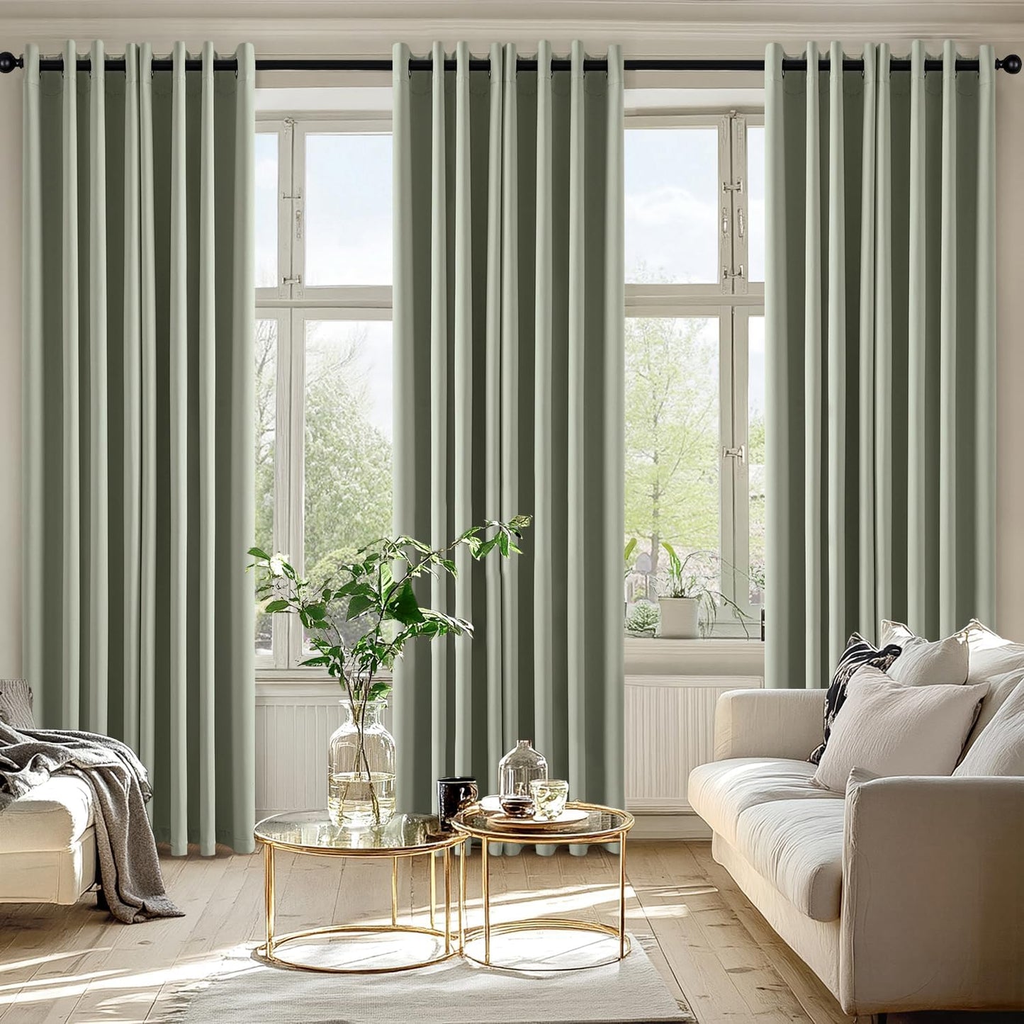 MIULEE Blackout Curtains for Bedroom Living Room 2 Panels, Thermal Insulated Room Darkening Drapes Grommet Noise Reducing Light Blocking Window Treatments 63 Inches Long 40x63 Inch Black - Colors B