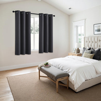 MIULEE Blackout Curtains for Bedroom Living Room 2 Panels, Thermal Insulated Room Darkening Drapes Grommet Noise Reducing Light Blocking Window Treatments 63 Inches Long 40x63 Inch Black - Colors A