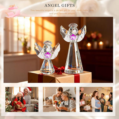 HDCRYSTALGIFTS 3.3'' Crystal Bird Figurine Collectible Art Glass Animal Figurines Table Home Decor Paperweight Valentine’s Day for Women
