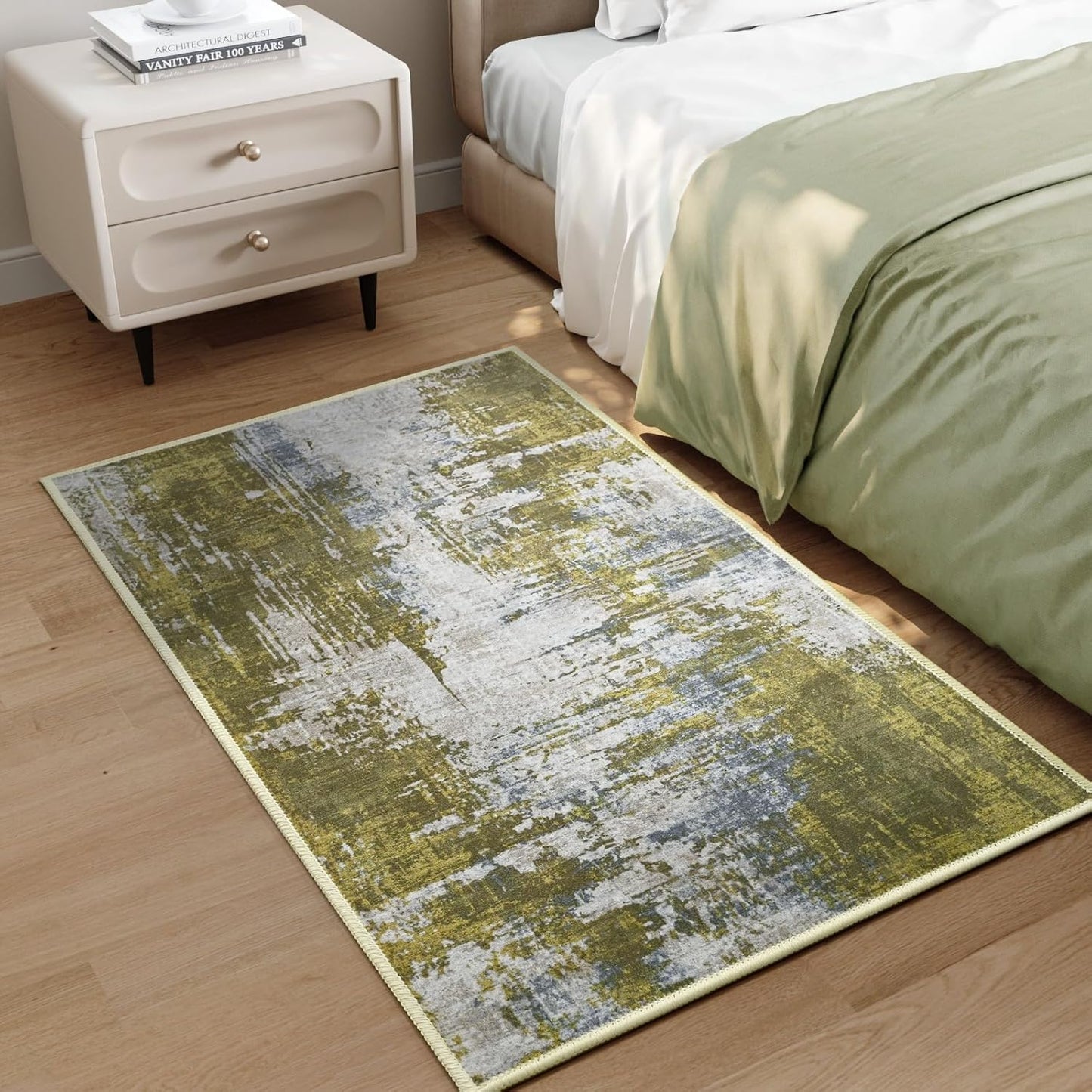 Ompaa 2x6 Rug Runners for Hallways Kitchen Runner Rug Non Slip Washable Grey Long Runner Rugs with Rubber Backing Soft Abstract Carpet Runner for Hallways, Kitchen, Bedroom, Bathroom, Entryway - Colors B