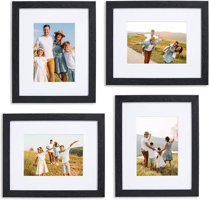 Sheffield Home 9 Piece Gallery Wall Frame Set, 11x14 in. matted to 8x10 in. (Matte Black)