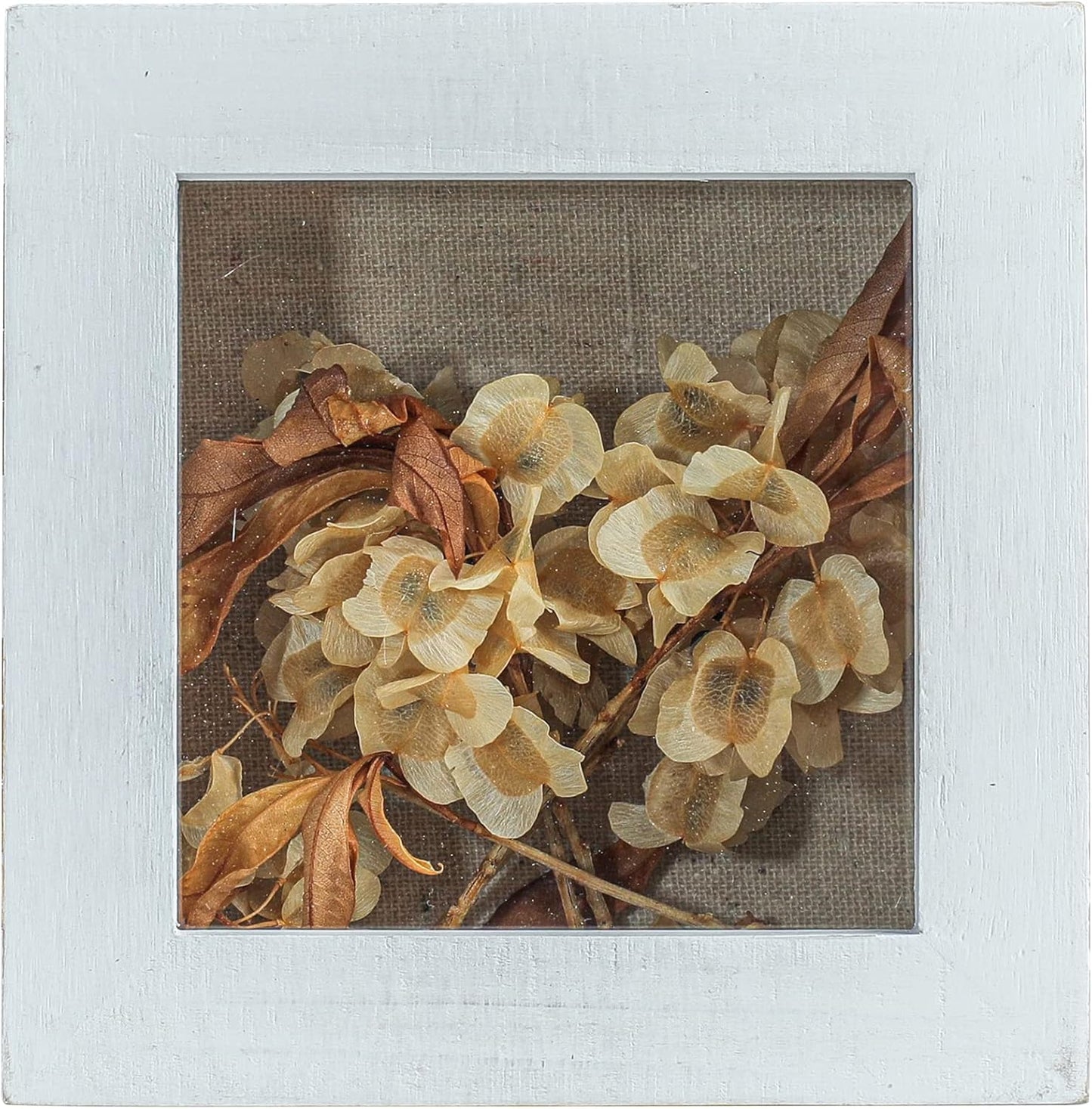 Freezing point Shadow Box Frame 8x8 Shadow Boxes Display Case with Linen Back Memorabilia Awards Medals Bouquet Photos Picture Badge Wedding Memory Box for Keepsakes Carbonized Small Pin Board