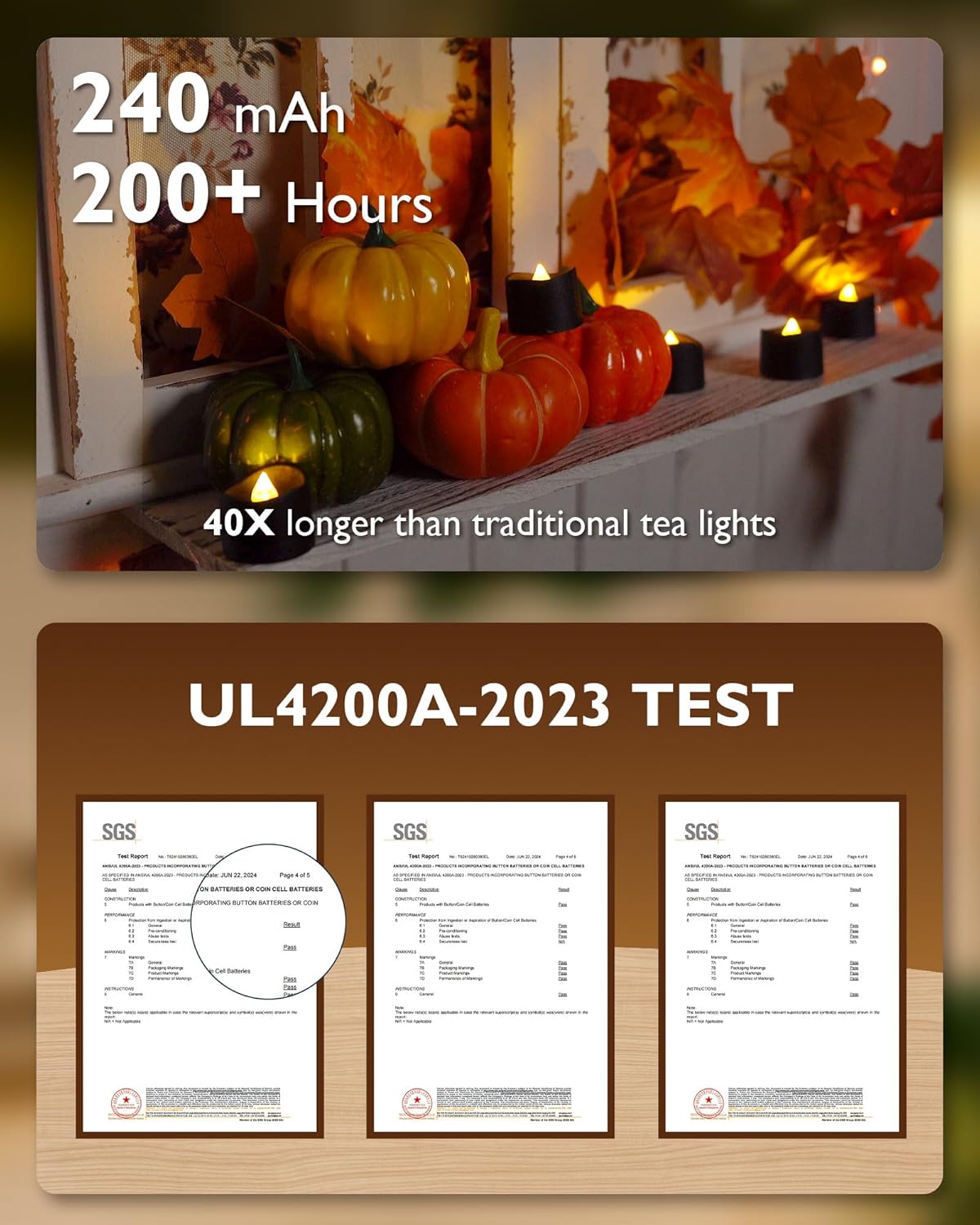 Homemory 24Pcs Flickering Flameless Candle Battery Operated, 200+Hours Fake Electric LED Tea Lights for Votive, Centerpiece Table Decorations, Wedding, Aniversary, Halloween, Christmas