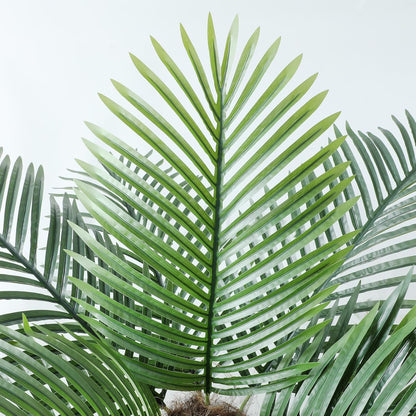 Nafresh 8ft Tall UV Resistant Faux Palm Tree, 96in Artificial Palm Tree Indoor Outdoor, Fake Tree with Real Bark and Realistic Leaves and for Home House Office Living Room Yard Patio.