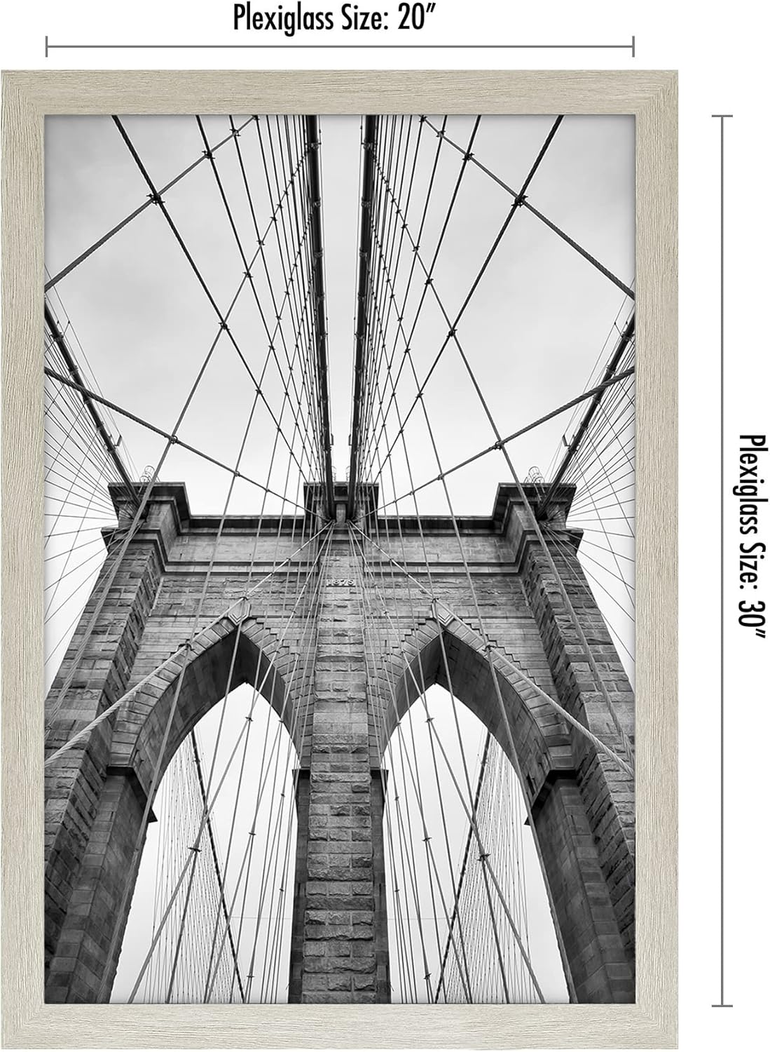 Americanflat 16x20 Picture Frame with Polished Plexiglass - Black Picture Frame - Wide Photo Frames Made of Engineered Wood for Vertical or Horizontal Wall Display - Epic Collection - Black - Colors C