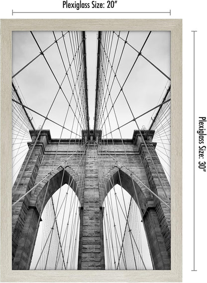 Americanflat 16x20 Picture Frame with Polished Plexiglass - Black Picture Frame - Wide Photo Frames Made of Engineered Wood for Vertical or Horizontal Wall Display - Epic Collection - Black - Colors C