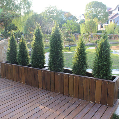 Artificial Topiary Trees 3 Foot Artificial Cedar Trees UV Resistant Potted Plant Set of 2 Faux Bushes Fake Shrubs for Outdoor Indoor Front Porch Garden
