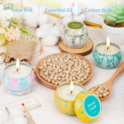 Scented Candles Bulk Gifts for Women, Aromatherapy Candle for Home Scented,Natural Soy Candle, Small Candles for 180 Hours Burning Time, Candle Set for Mother, Women, Friends and Coworkers
