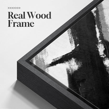 Large Framed Black and White Abstract Wall Art for Living Room, 3 Piece Big Modern Canvas Prints Paintings Artwork for Walls, Minimalist Abstract Art Pictures for Hallway, Office Wall Decor 24x36 In