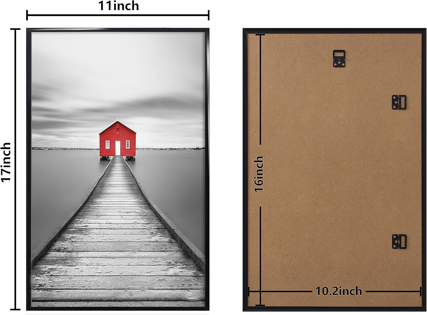ELSKER&HOME 22.375 x 34 Poster Frame 3 Pack, Black Picture Frame for Horizontal or Vertical Wall Mounting, Sturdy and Scratch-proof