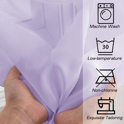 OWENIE Sheer Curtains 84 inches Long 2 Panels Set for Living Room/Bedroom, Rod Pocket Voile Sheer Panel Drapes, White, 2pcs, Each 42" W x 84" L - Colors A