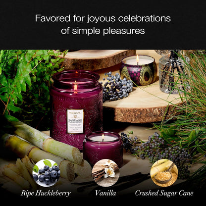 Voluspa Baltic Amber Candle, 18 oz, Coconut Wax Blend, Scented Candles for Home, 100 Hour Burn Time, Candle Jar