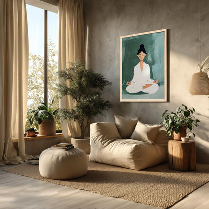GELDSTEI Calm Zen Botanical Canvas Wall Art, White Lotus Blooming on Stones in Water Aesthetic Pictures, Yoga Spa Meditation Room Decor, Modern Spiritual Poster Prints for Zen Office Framed Set of 3, Each 12x16 Inch