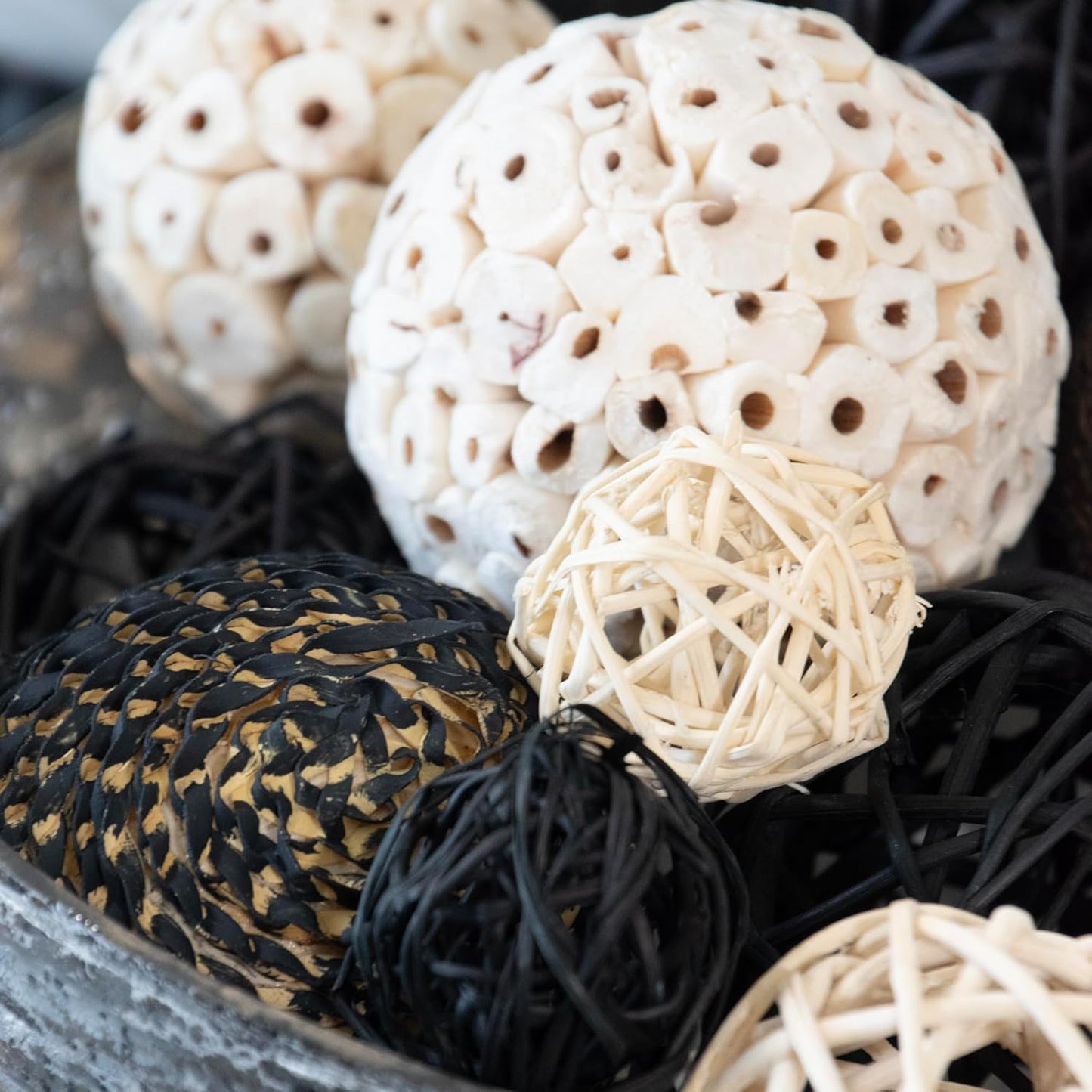 ANDALUCA Decorative Balls Bag Bowl Filler Home Decor (Beige)