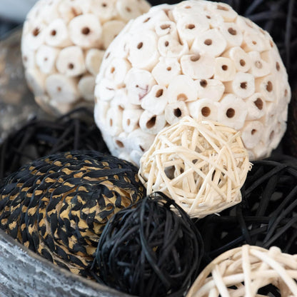 ANDALUCA Decorative Balls Bag Bowl Filler Home Decor (Beige)