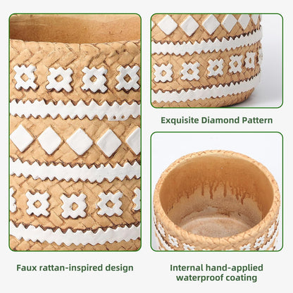 vomiceak Face Planter Pots Head, Planters for Indoor Plants - Double Cute Plant Pots for Flower & Succulent with Drainage Holes - Gift Ideas for Women (White Lady)