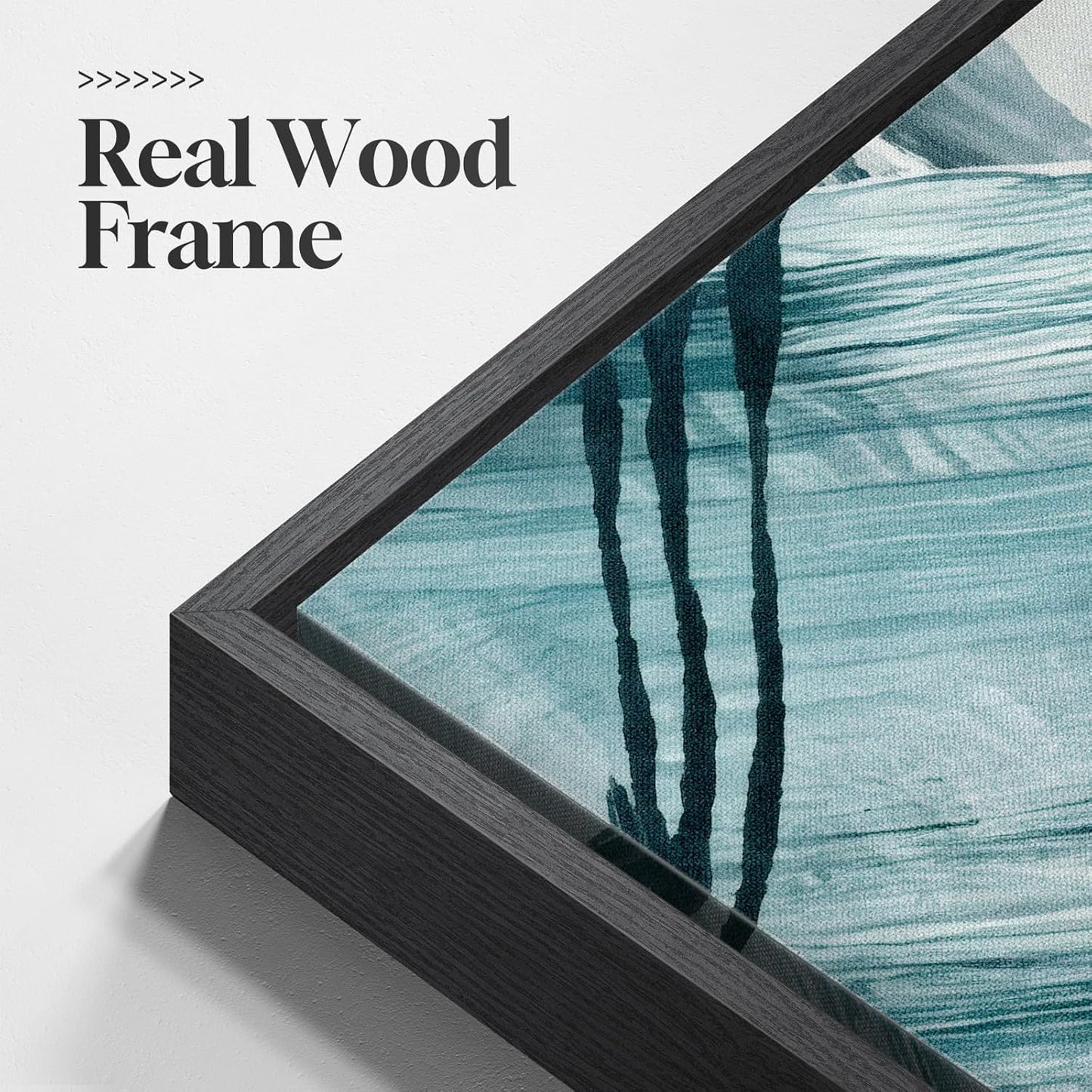 Large Framed Abstract Nature Landscape Wall Art for Living Room, Set of 3 Modern Canvas Prints Paintings Artwork for Walls, Green Lake Pictures for Hallway, Dining Room, Office Wall Decor 24x36 Inch