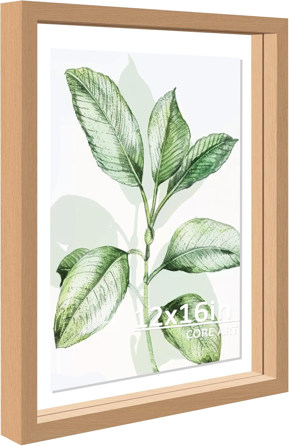 CORE ART 8x10 Floating Picture Frame,Double Plexglass Floating Frame for 5x7,4x6 Pictures,Wall or Tabletop Display,Black