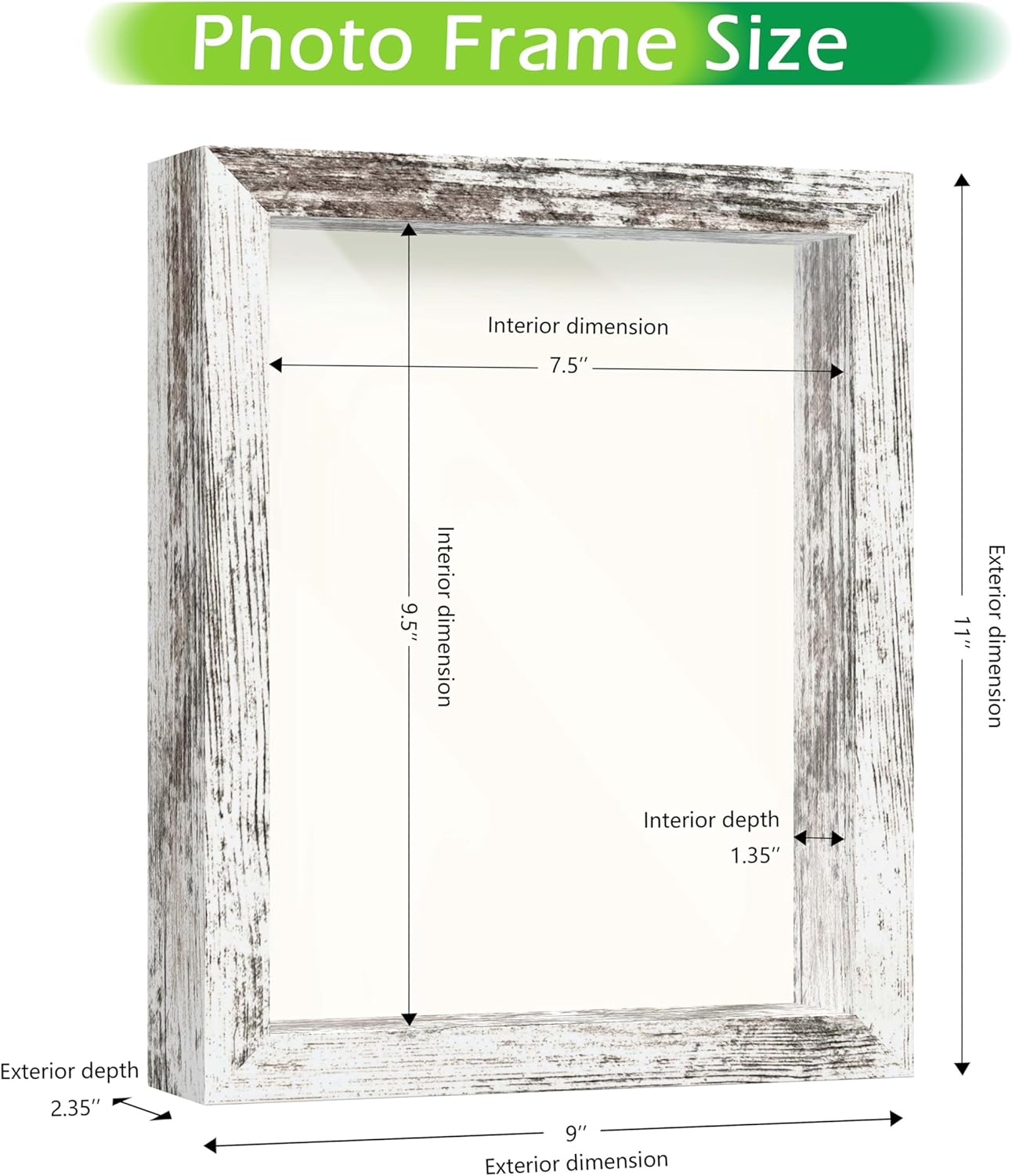 FrameWorks 11” x 14” Dark Oak Wooden Shadow Box Frame – Display Case with Soft Felt Back, Memory Box with Tempered Glass, Display Box with Elegant White Ball Push Pins, Wooden Flower Box
