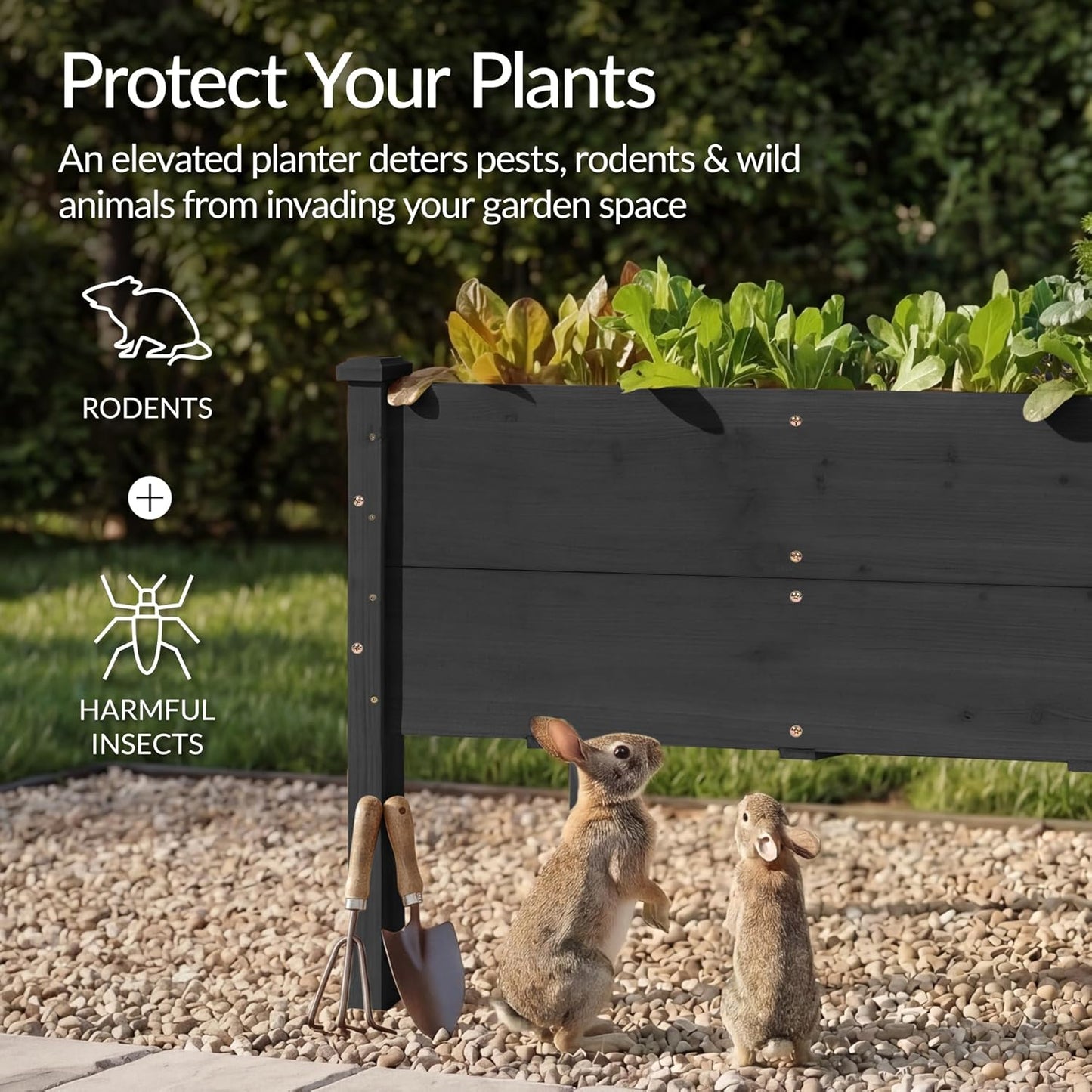 Best Choice Products 72x24x30in Raised Garden Bed, Elevated Wood Planter Box Stand for Backyard, Patio, Balcony w/Divider Panel, 6 Legs, 300lb Capacity - Natural