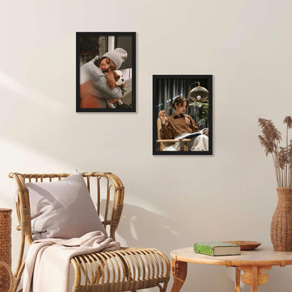 Vittanly 11x14 Picture Frame, Display Pictures 8x10 with Mat or 11x14 without Mat, Photo Frame for Wall Mounting, Black, 1 Pack - Colors A