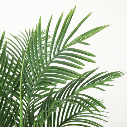 Nafresh 8ft Tall UV Resistant Faux Palm Tree, 96in Artificial Palm Tree Indoor Outdoor, Fake Tree with Real Bark and Realistic Leaves and for Home House Office Living Room Yard Patio.