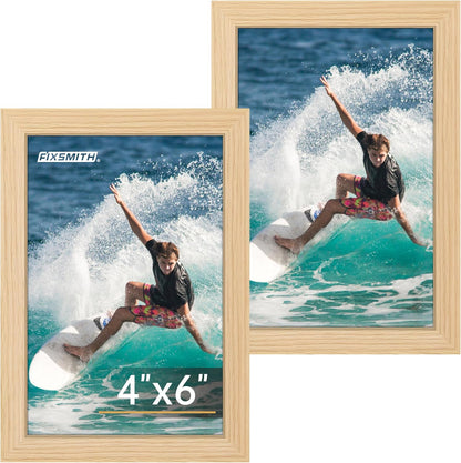 FIXSMITH 10 Pack Picture Frames Collage Wall Decor for Mounting or Tabletop Display, Gallery Wall Frame Set with Two 8x10 Black Frames, Four 5x7 Frames and Four 4x6 Frames, Multi-Pack Photo Frame Set