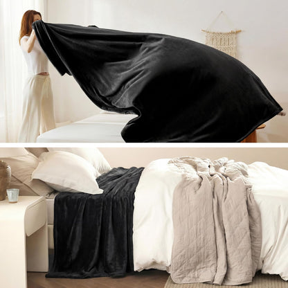 Bedsure GentleSoft Fleece Throw Blanket for Couch Grey - Lightweight Plush Fuzzy Cozy Soft Blankets and Throws for Sofa, Couch, Travel, Camping, 50x60 inches - Colors A