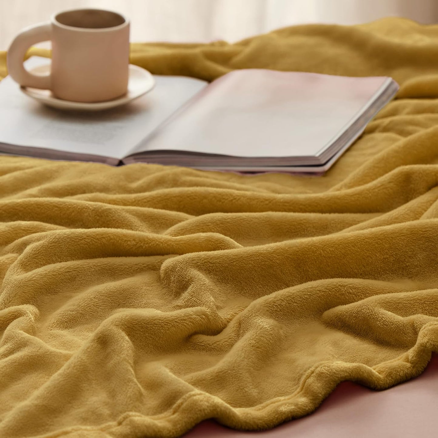 Bedsure GentleSoft Fleece Throw Blanket for Couch Grey - Lightweight Plush Fuzzy Cozy Soft Blankets and Throws for Sofa, Couch, Travel, Camping, 50x60 inches - Colors B