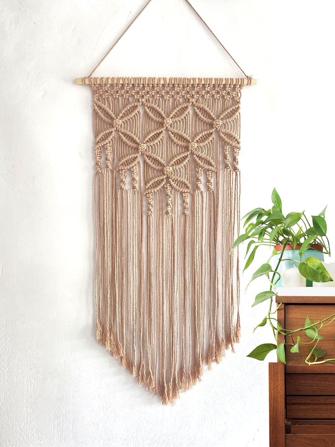 Handmade Cotton Home Decor Macrame Wall Hanging Navy