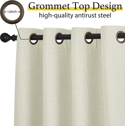 NICETOWN Halloween Pitch Black Solid Thermal Insulated Grommet Blackout Curtains/Drapes for Bedroom Window (2 Panels, 42 inches Wide by 63 inches Long, Black) - Colors D