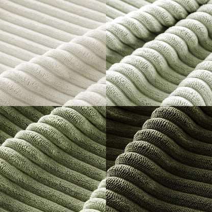 MIULEE Boho Farmhouse Sage Green Throw Pillow Covers 18x18 Inch Set of 4 Mordern Nordic Cushion Covers Soft Corduroy Spring Home Decor for Couch Bed Sofa Living Room Forest Green