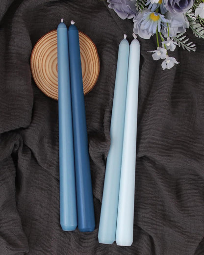 Viyffo Taper Candles, 12 Inch, 12 Pack, Brown – Unscented, Smokeless Design, Up to 8-Hour Burn – Tall Candlesticks for Table Decor, Weddings & Dinners