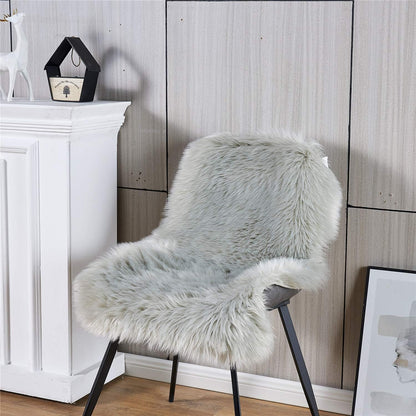 EasyJoy Ultra Soft Fluffy/Fuzzy Shaggy Area Rug Faux Fur Chair Cover Seat Pad for Bedroom Floor Sofa Living Room (2 x 6 ft Sheepskin, Beige)