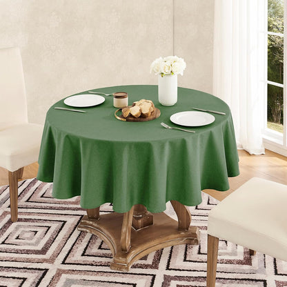 Veblandy Rectangle Tablecloth Waterproof Linen Textured Table Cloth Stain and Wrinkle Resistant Washable, Decorative Fabric Table Cover for Dining, Party and Camping (Sage Green, 52 * 70)