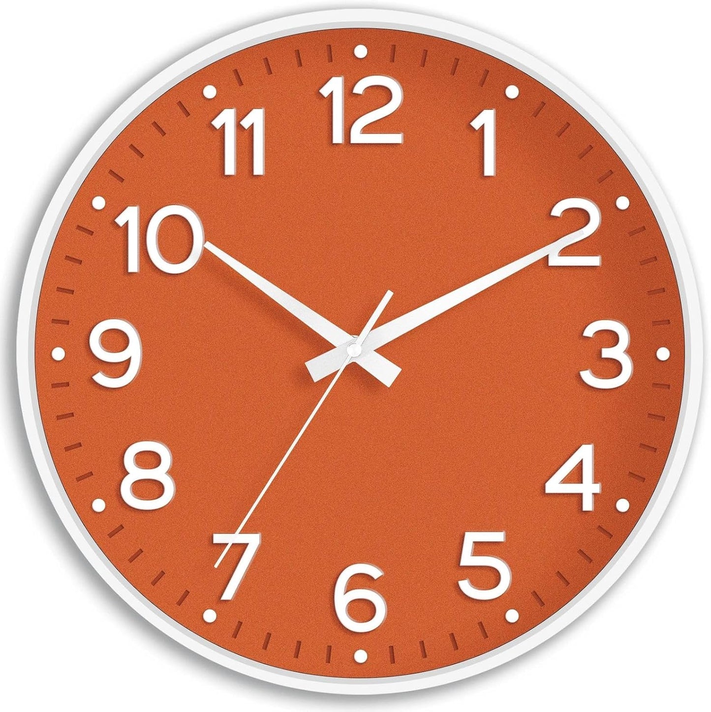 Roymnie Wall Clock Green, Silent Wall Clocks Battery Operated 8 Inch-Modern Non Ticking Analog Clock Decorative for Kitchen Office Bathroom Bedroom(Gold)