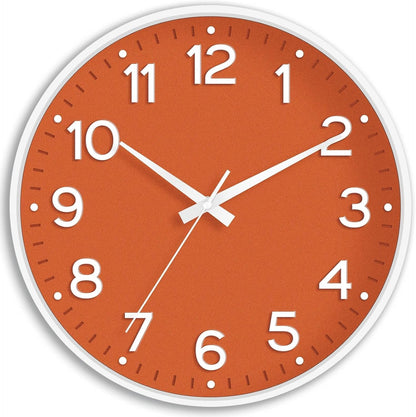 Roymnie Wall Clock Green, Silent Wall Clocks Battery Operated 8 Inch-Modern Non Ticking Analog Clock Decorative for Kitchen Office Bathroom Bedroom(Gold)