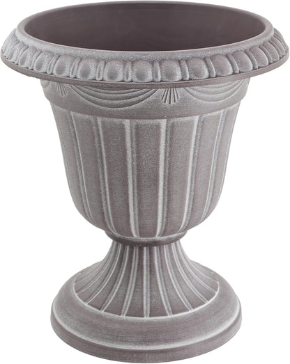 Arcadia Garden Products PL10CP Classic Traditional Plastic Urn Planter Indoor/Outdoor, 15" x 13", Brushed Copper