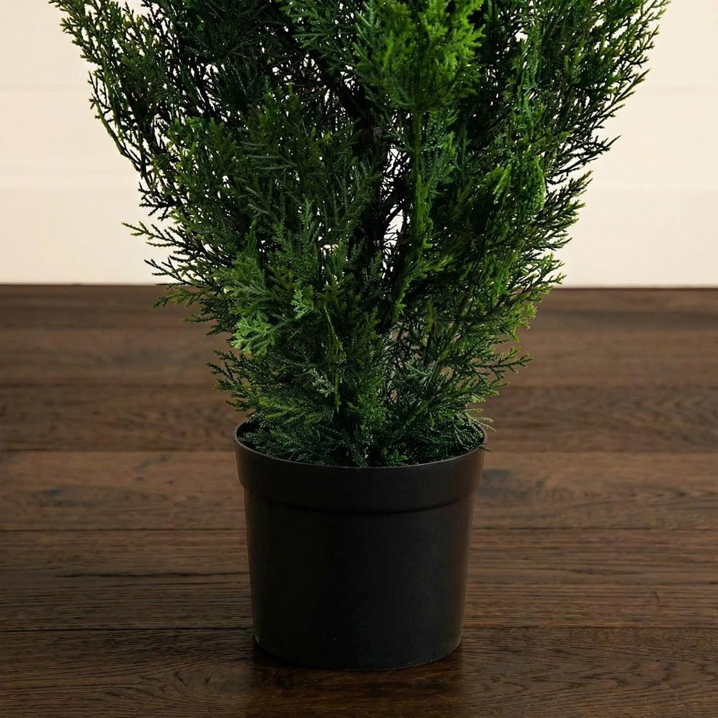 Nearly Natural 4ft Faux Cedar Tree with Nursery Planter - UV Resistant Artificial Pine with 1,000 Lifelike Tips for Outdoor Front Porch, Patio, and Entryway