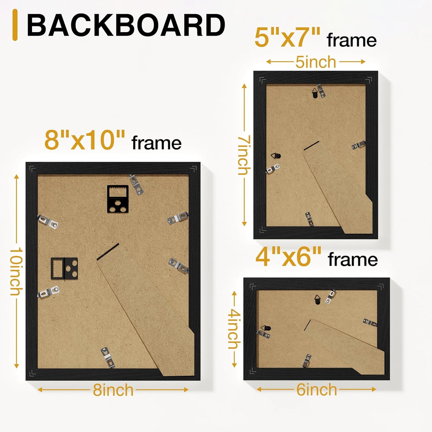 Vittanly 20 Pack Picture Frames Collage Wall Decor, Multi Sizes Including 4pcs 8x10, 8pcs 5x7 and 8pcs 4x6 Photo Frames, Gallery Frame Set for Wall or Tabletop Display, Black, Brown and Dark Grey